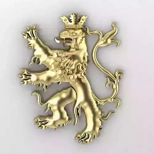 LION HERALDIC with one tail and with two tails  3D print model