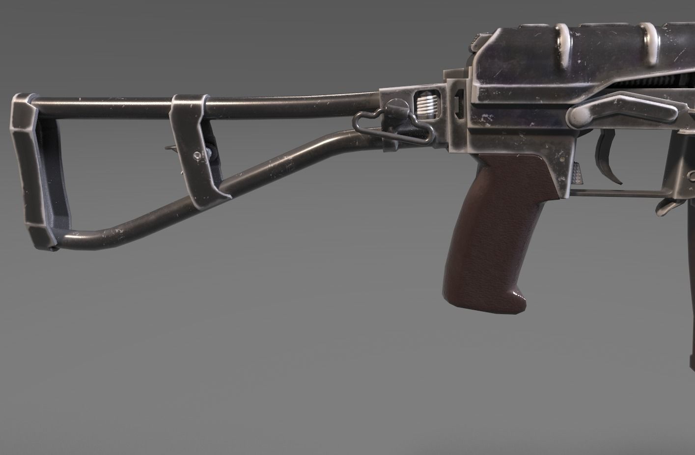 as-VAL rifle Low-poly 3D model_8