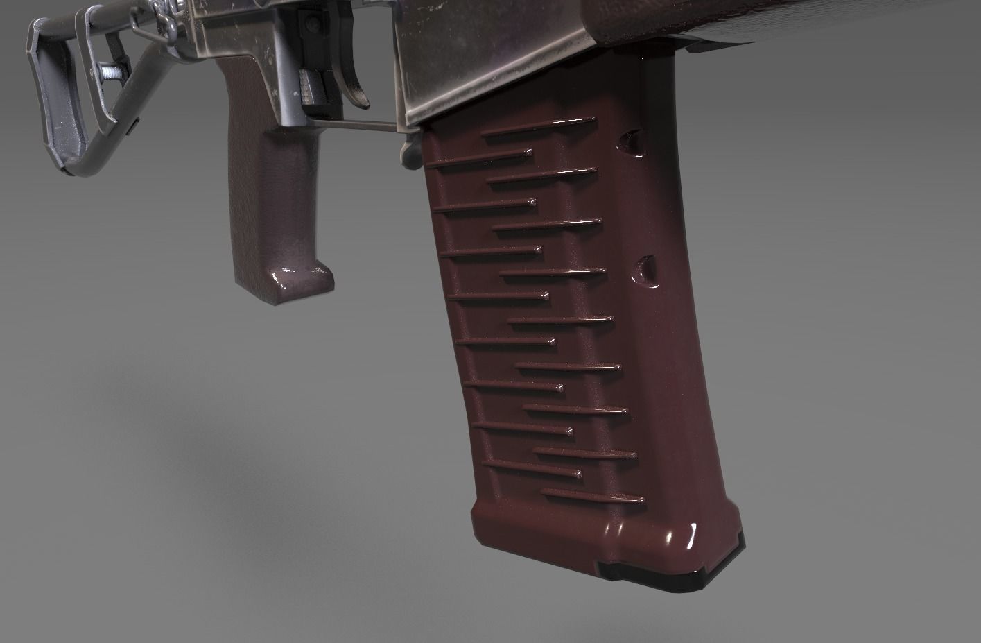 as-VAL rifle Low-poly 3D model_7