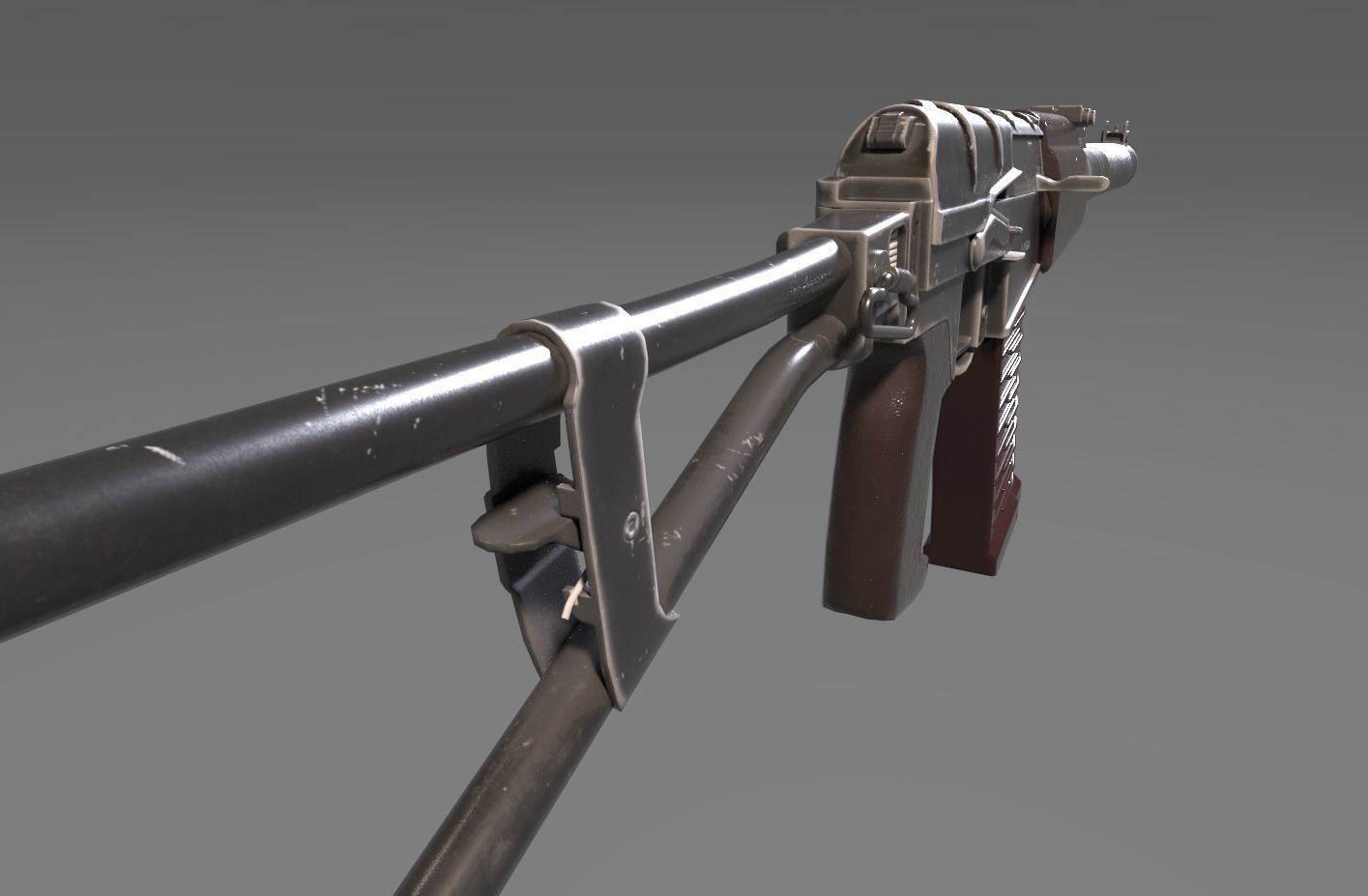 as-VAL rifle Low-poly 3D model_4