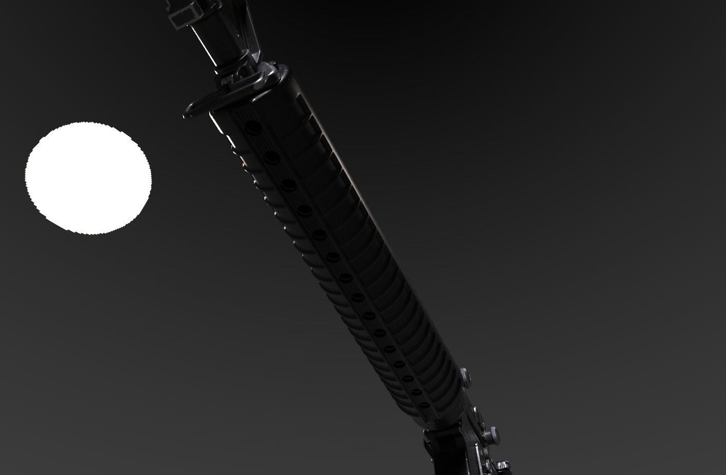 M16 RIFLE Low-poly 3D model_11