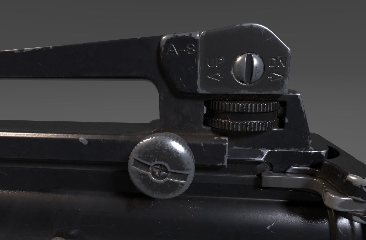 M16 RIFLE Low-poly 3D model_2