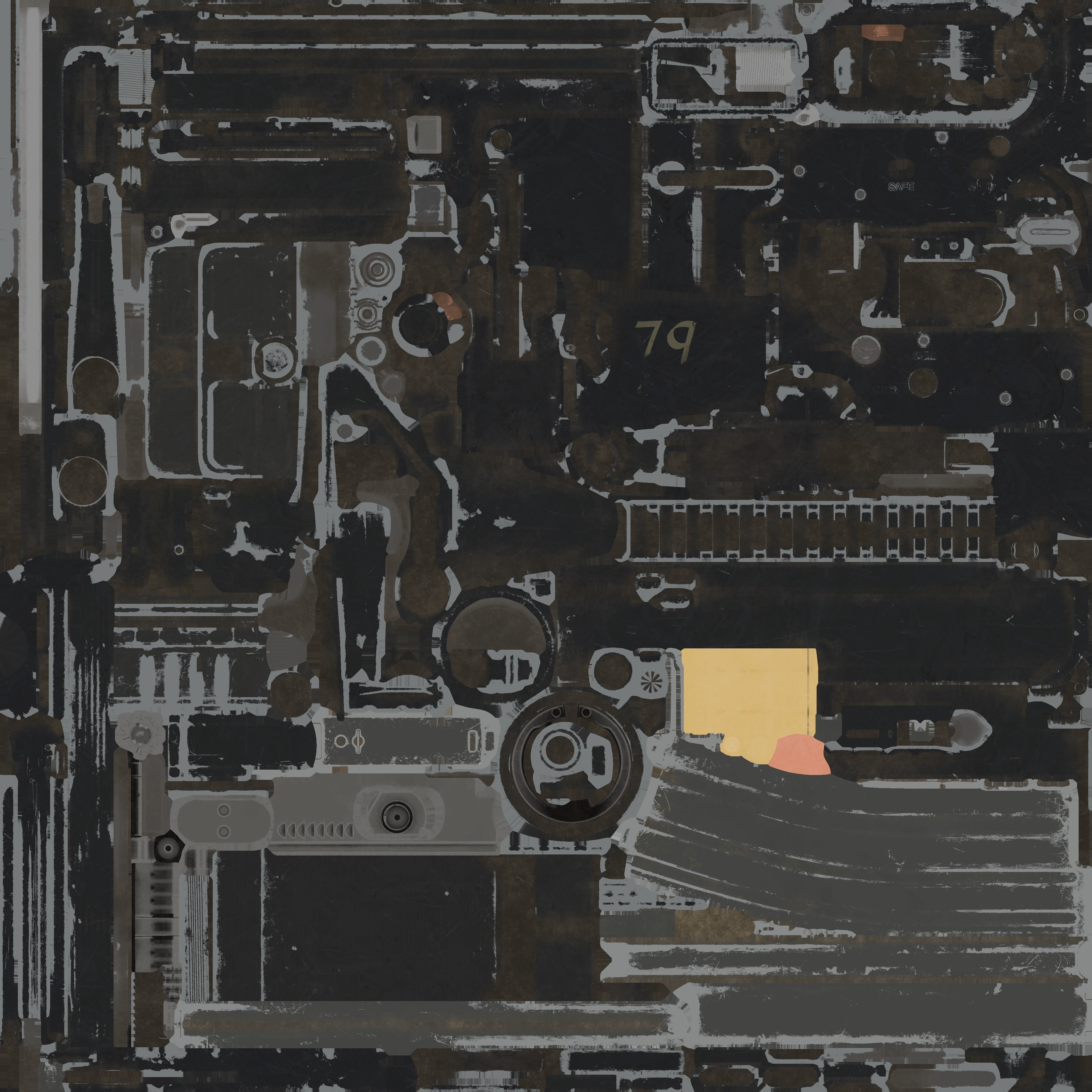 M16 RIFLE Low-poly 3D model_14