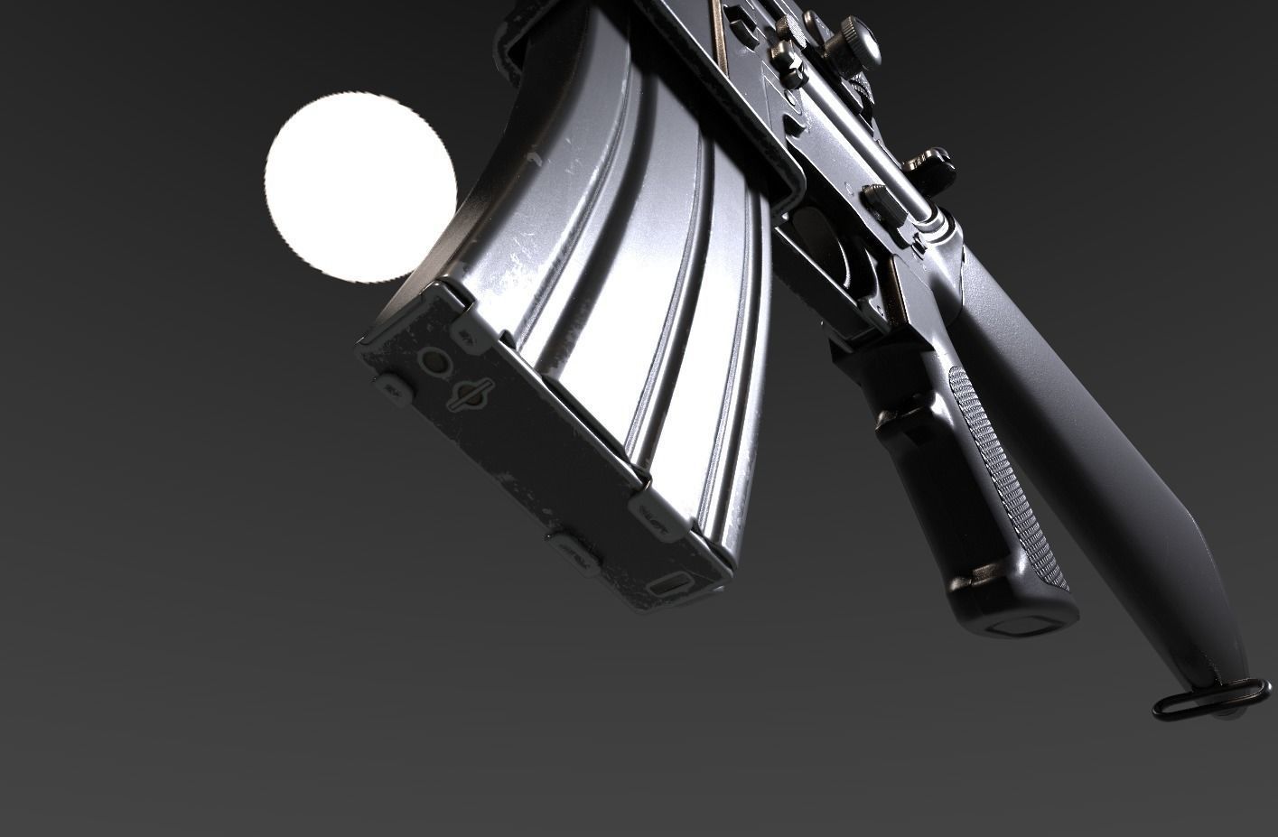 M16 RIFLE Low-poly 3D model_3