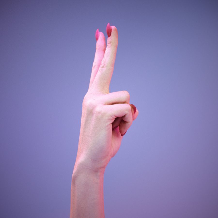 Sign Numbers 2 3D model_9