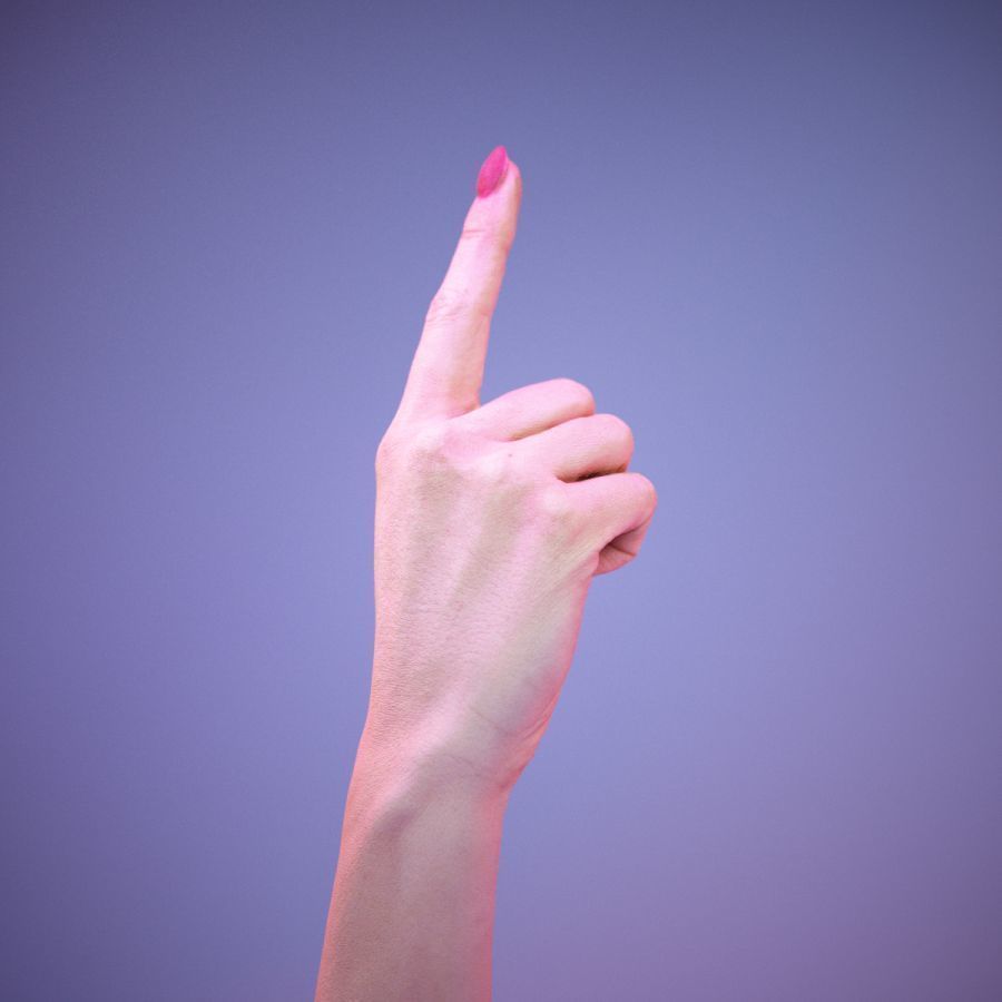 Sign Numbers 1 3D model_10