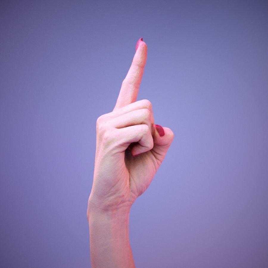 Sign Numbers 1 3D model_8