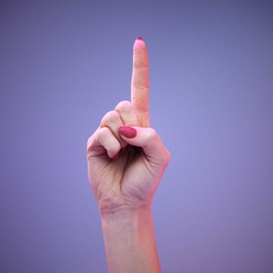 Sign Numbers 1 3D model_6