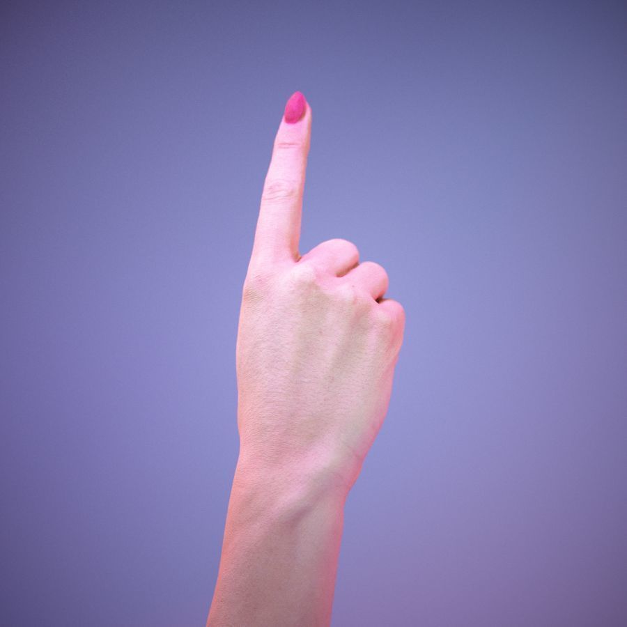 Sign Numbers 1 3D model_11