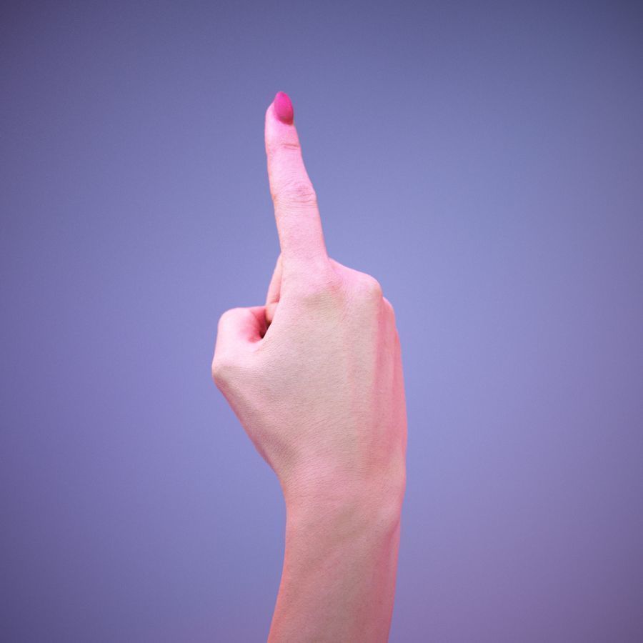 Sign Numbers 1 3D model_1