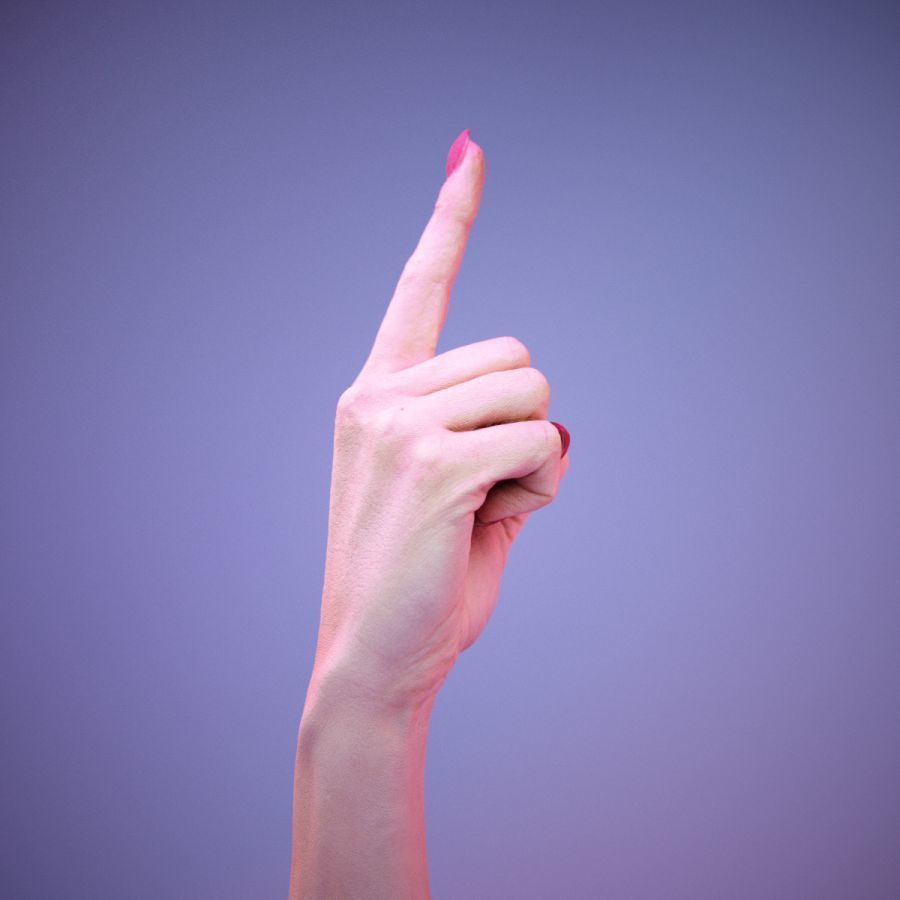 Sign Numbers 1 3D model_9