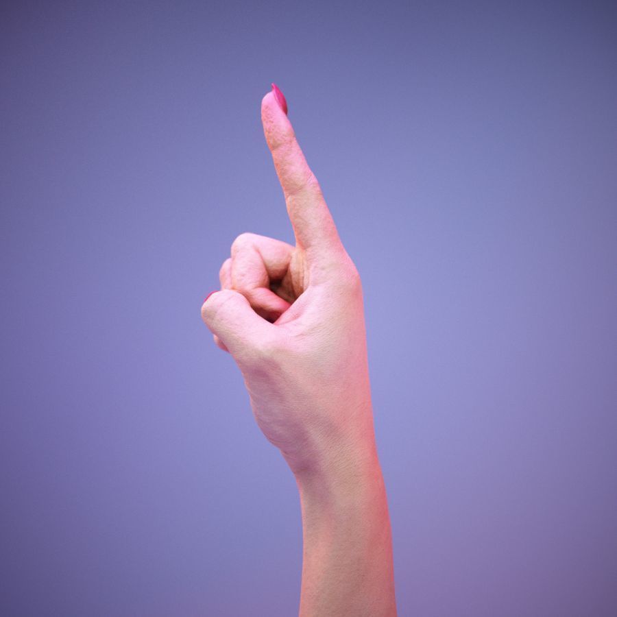 Sign Numbers 1 3D model_3