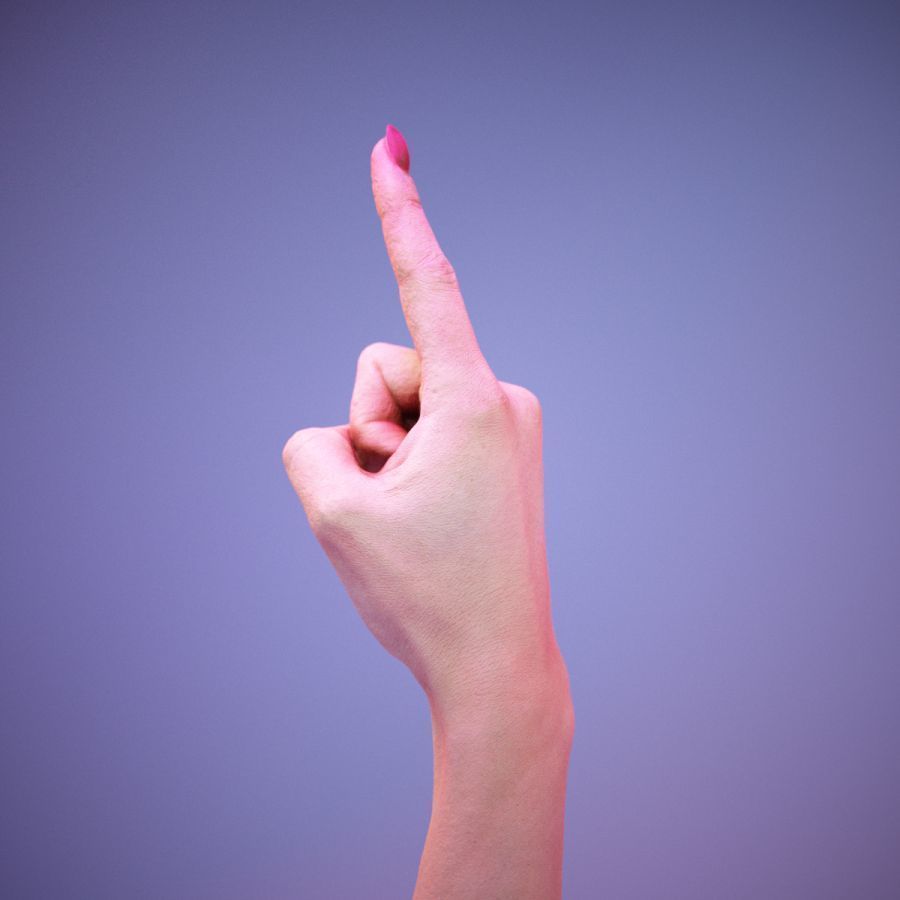 Sign Numbers 1 3D model_2