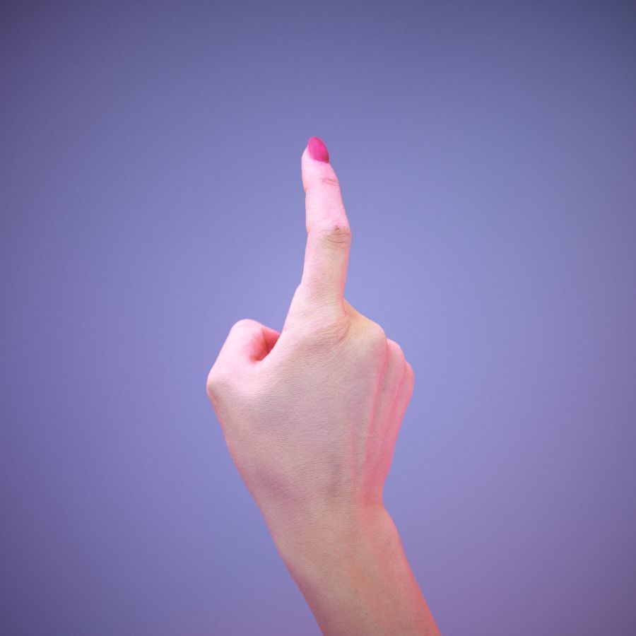 Sign Alphabet Z 3D model_7