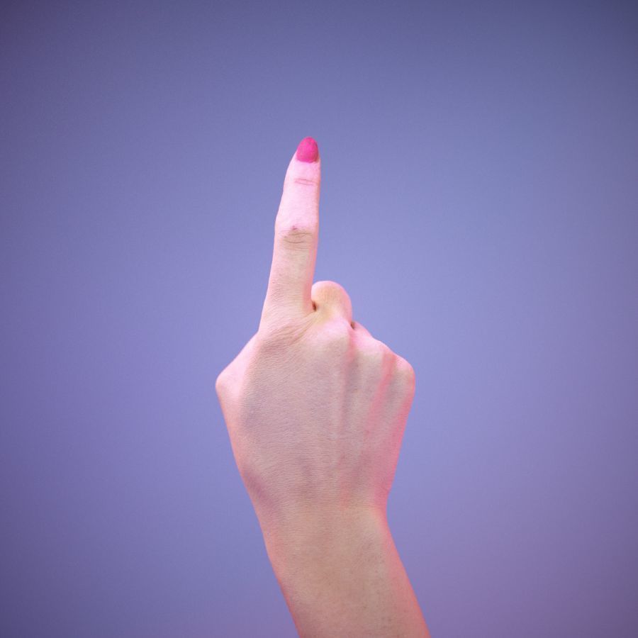 Sign Alphabet Z 3D model_6