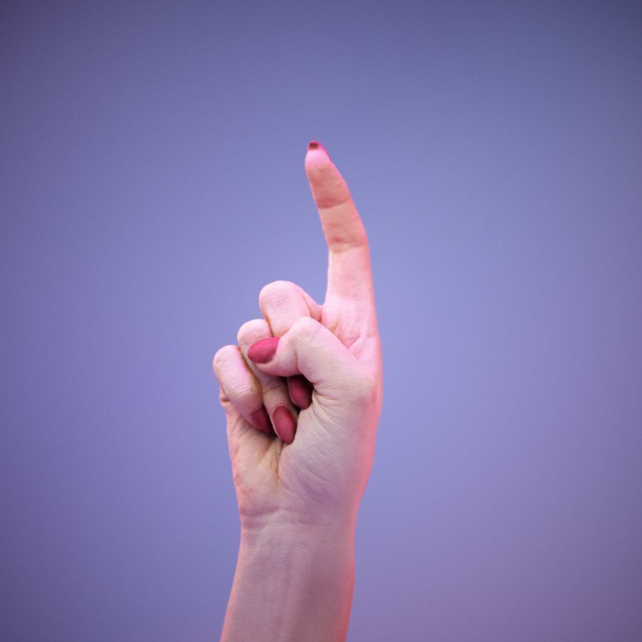 Sign Alphabet Z 3D model_11