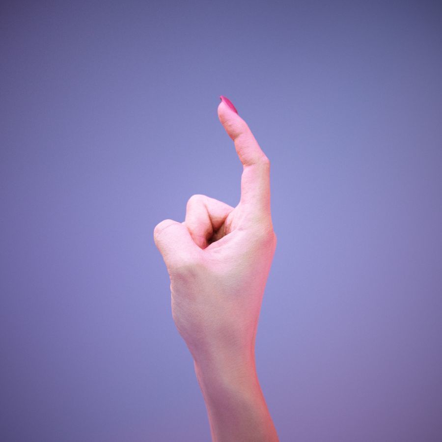 Sign Alphabet Z 3D model_9