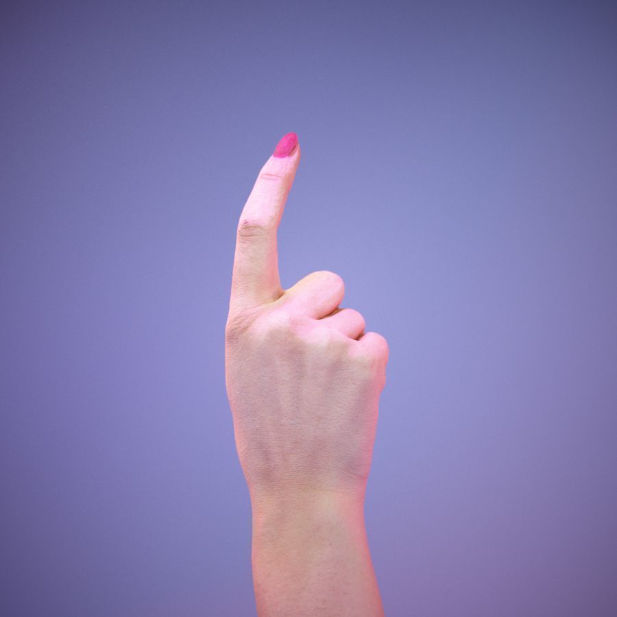 Sign Alphabet Z 3D model_5