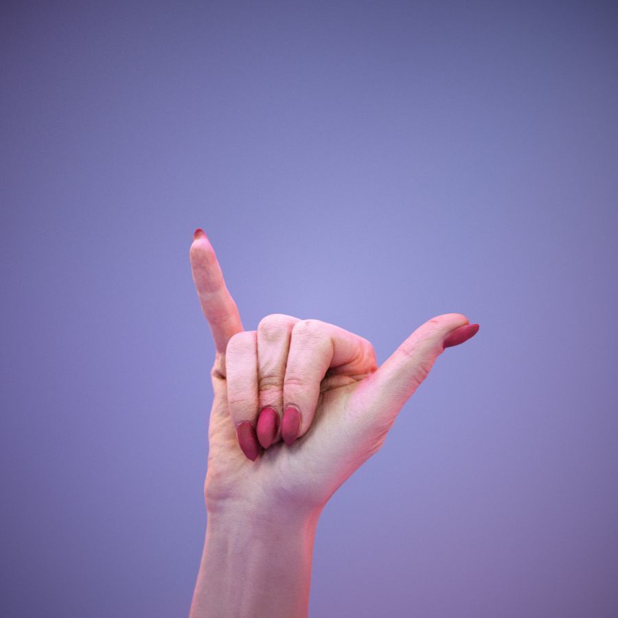 Sign Alphabet Y 3D model_11