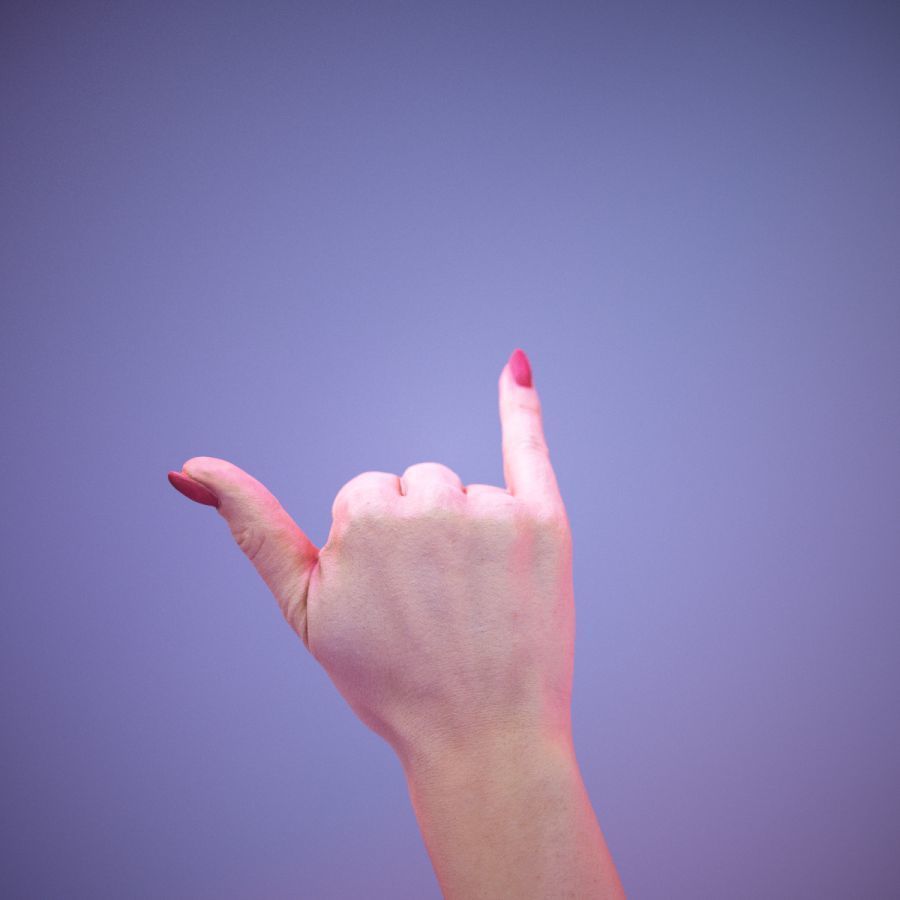 Sign Alphabet Y 3D model_6