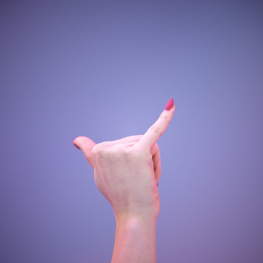 Sign Alphabet Y 3D model_4