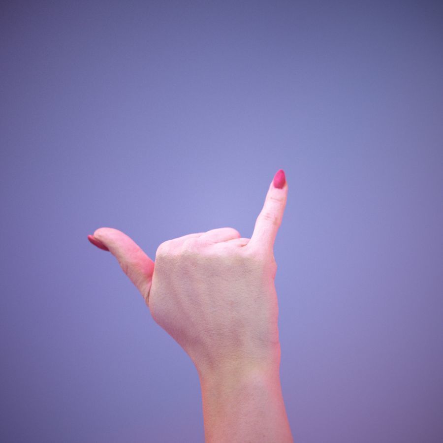 Sign Alphabet Y 3D model_5