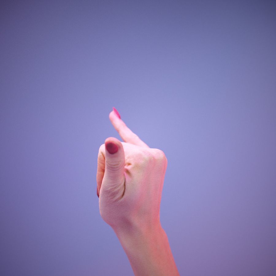 Sign Alphabet Y 3D model_8