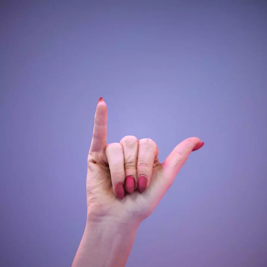 Sign Alphabet Y 3D model_0