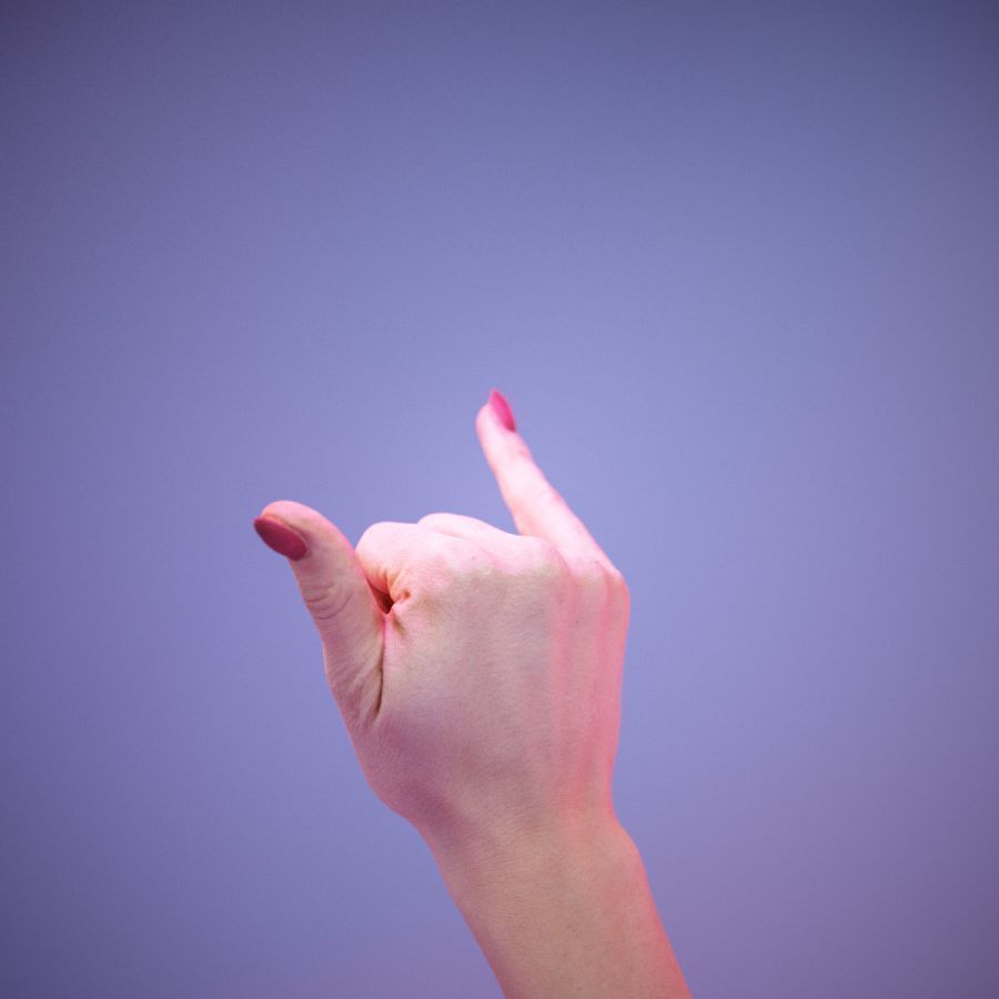 Sign Alphabet Y 3D model_7