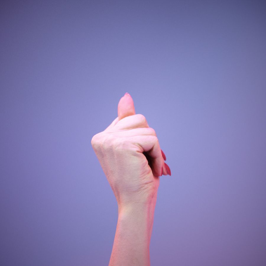 Sign Alphabet T 3D model_3