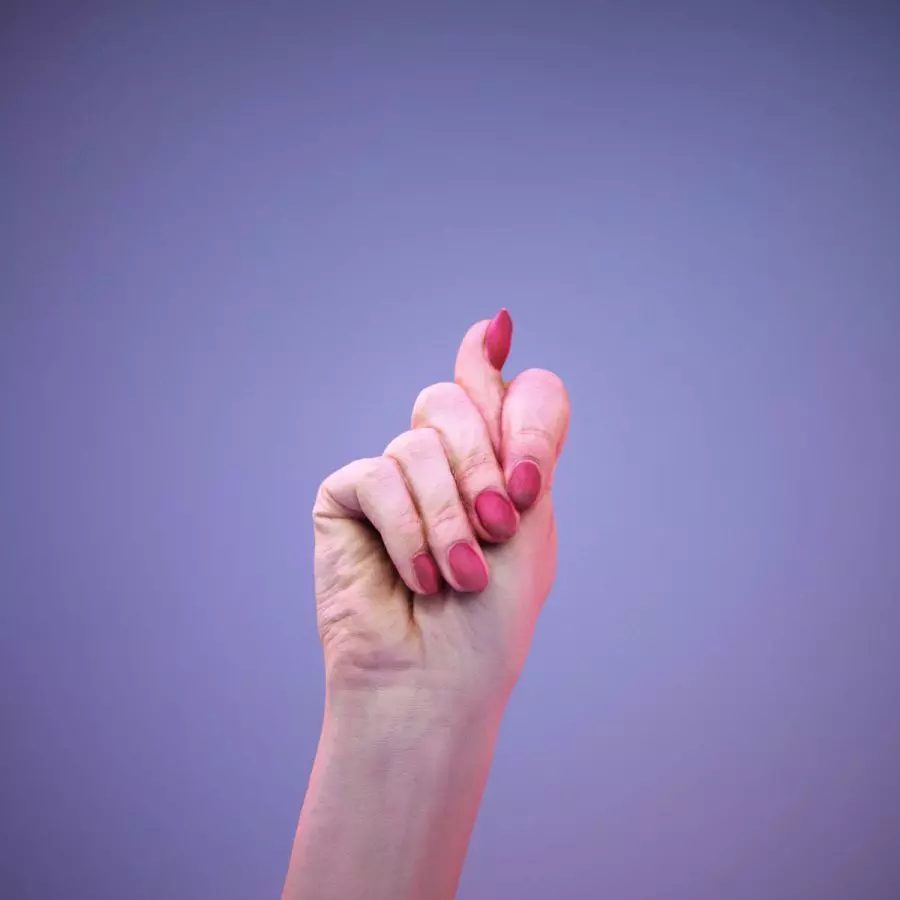 Sign Alphabet T 3D model_0