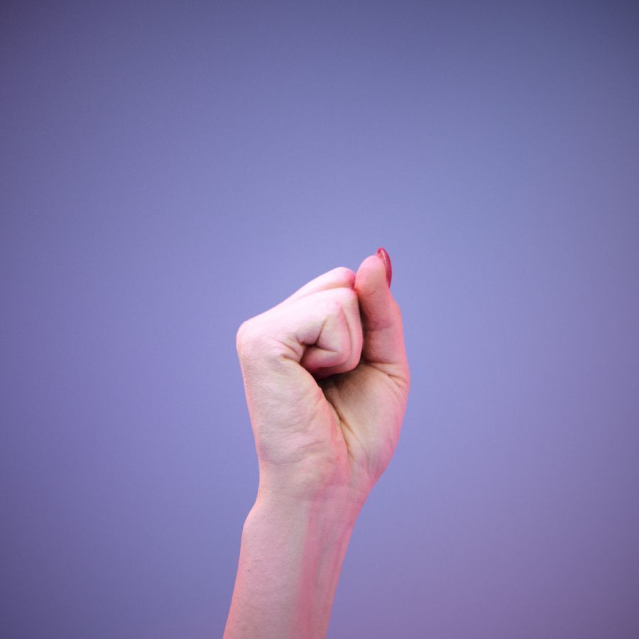 Sign Alphabet S 3D model_2