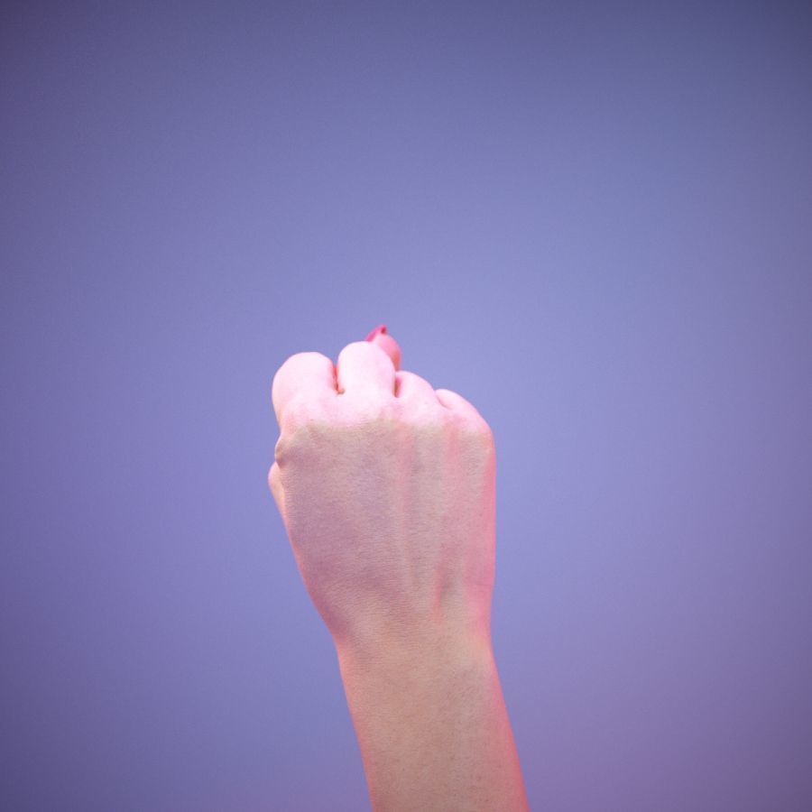 Sign Alphabet S 3D model_6