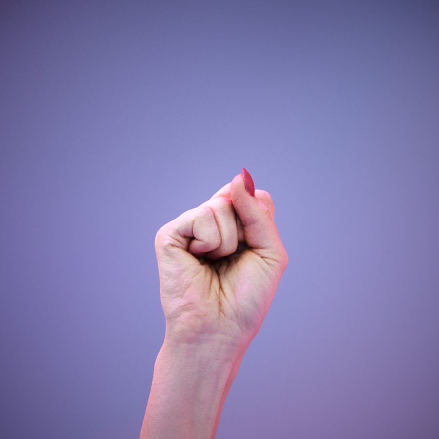 Sign Alphabet S 3D model_1