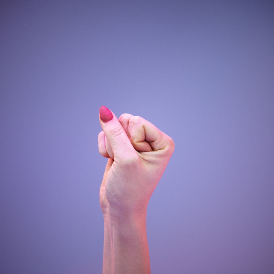 Sign Alphabet S 3D model_10