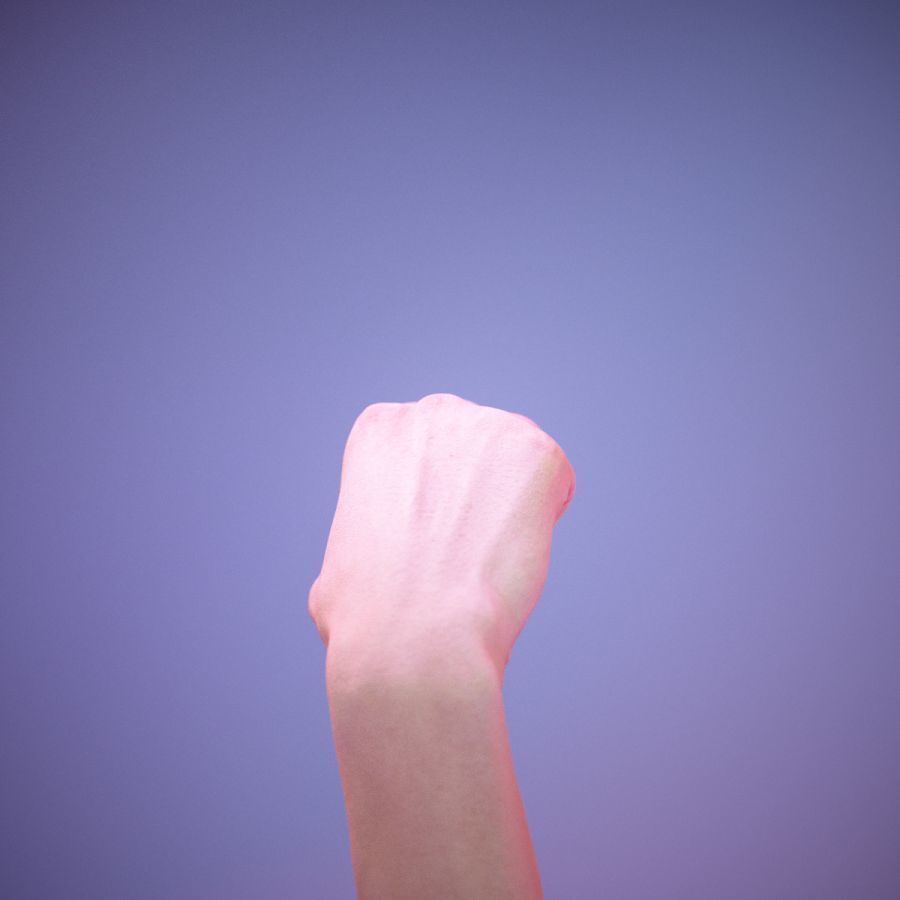 Sign Alphabet Q 3D model_8