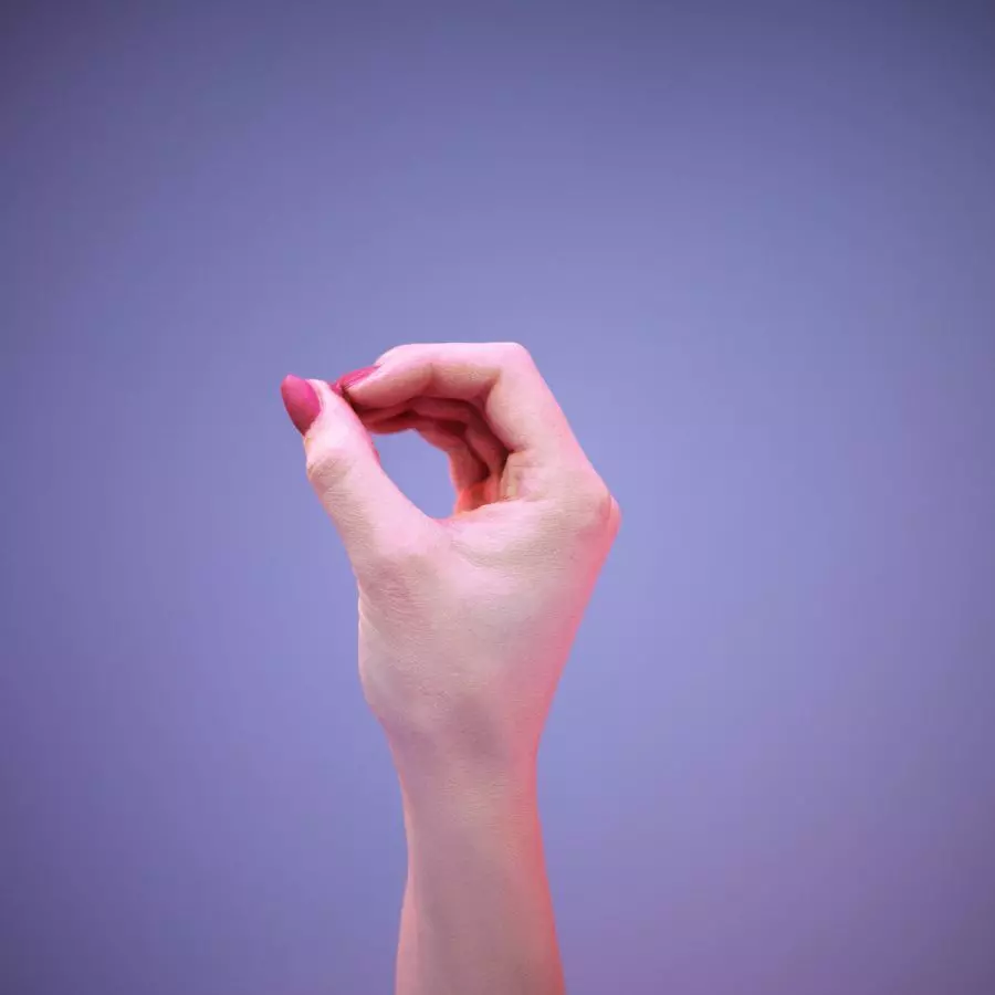 Sign Alphabet O 3D model_0