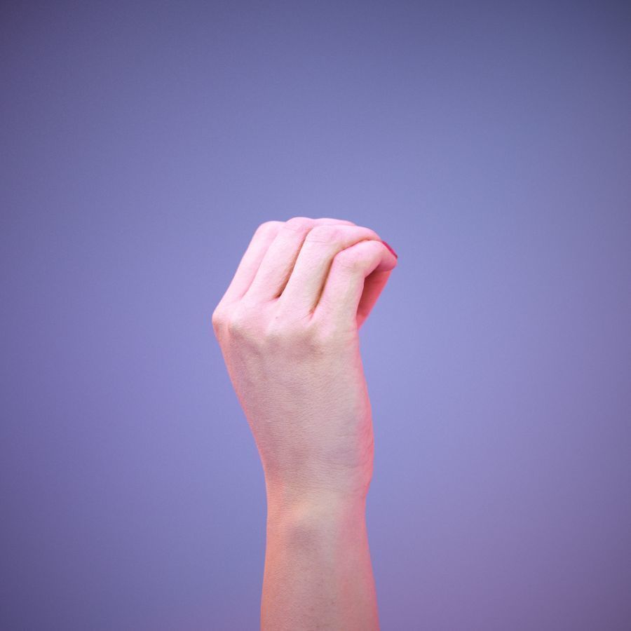 Sign Alphabet O 3D model_7