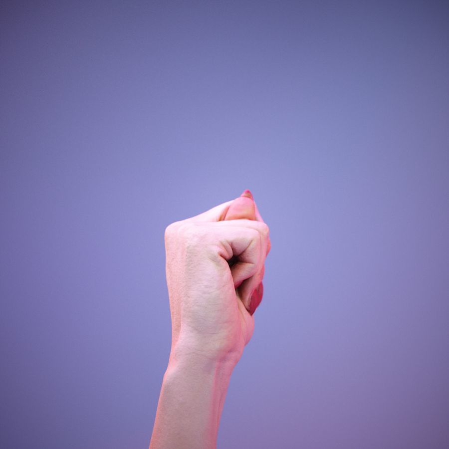 Sign Alphabet N 3D model_3