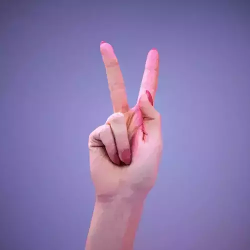 Sign Alphabet K 3D model