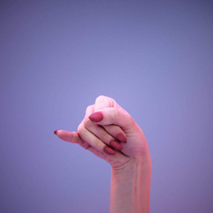 Sign Alphabet J 3D model_1