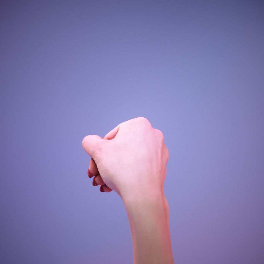 Sign Alphabet J 3D model_9