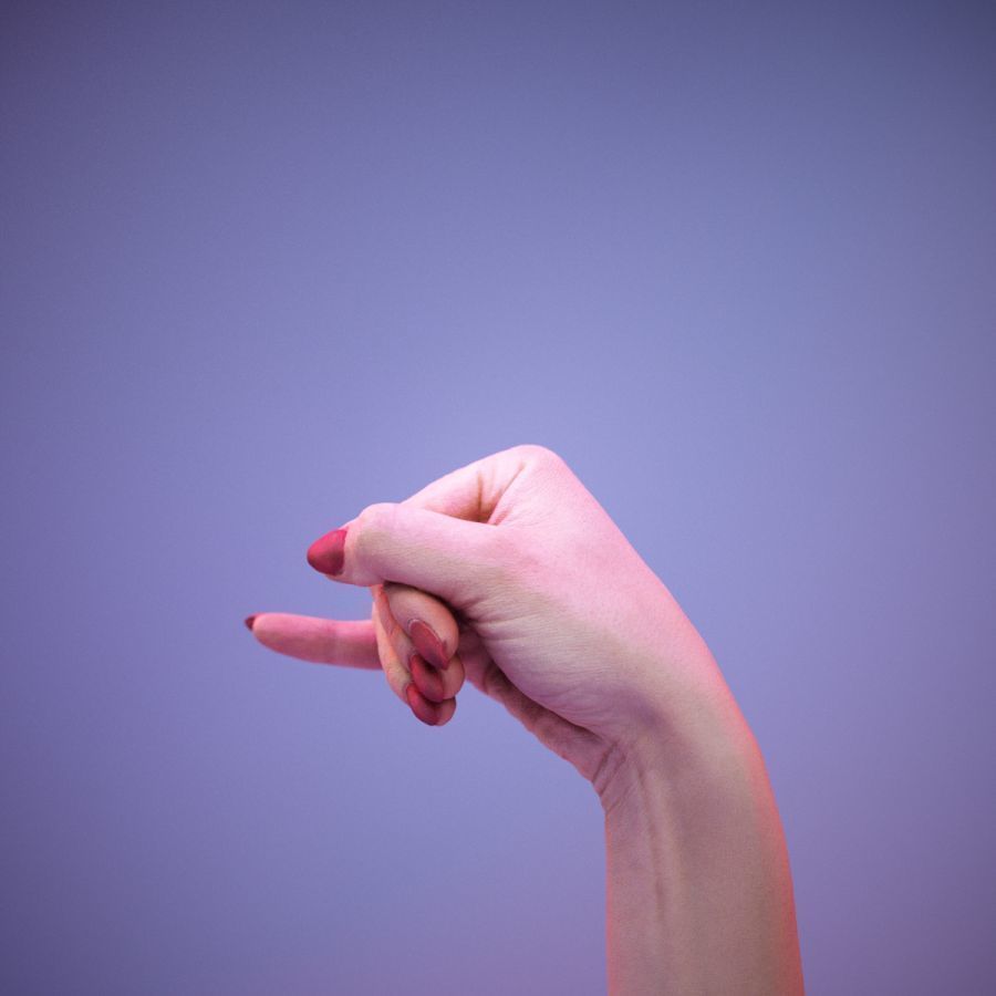 Sign Alphabet J 3D model_11