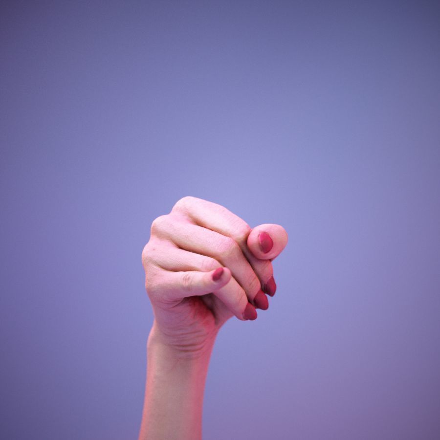 Sign Alphabet J 3D model_3