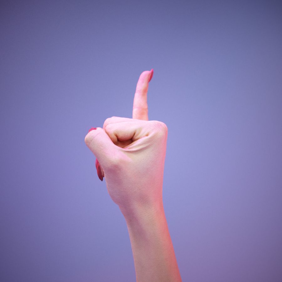 Sign Alphabet I 3D model_9