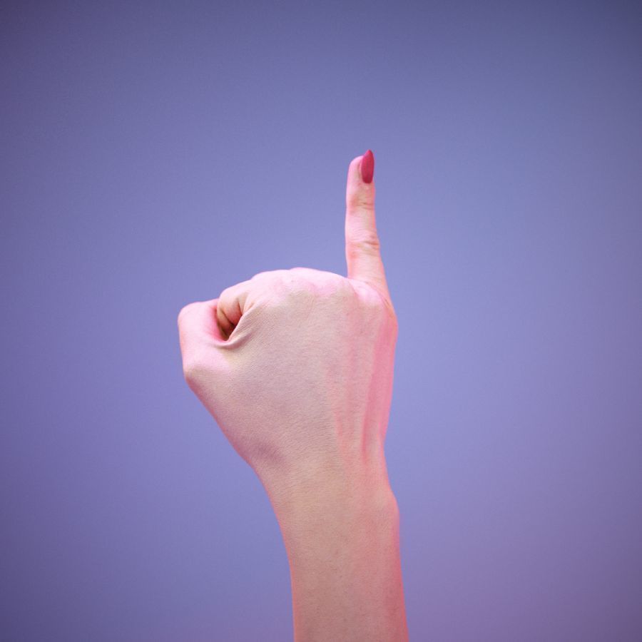 Sign Alphabet I 3D model_7