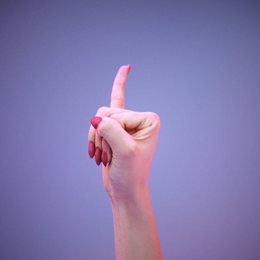 Sign Alphabet I 3D model_10