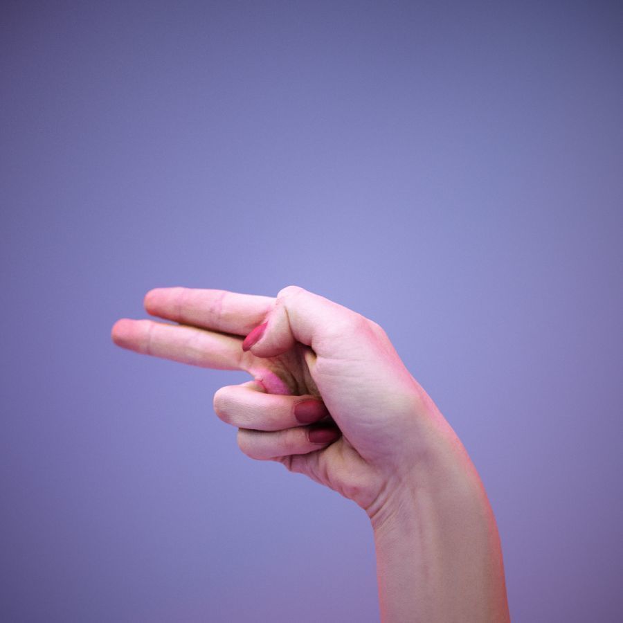 Sign Alphabet H 3D model_11