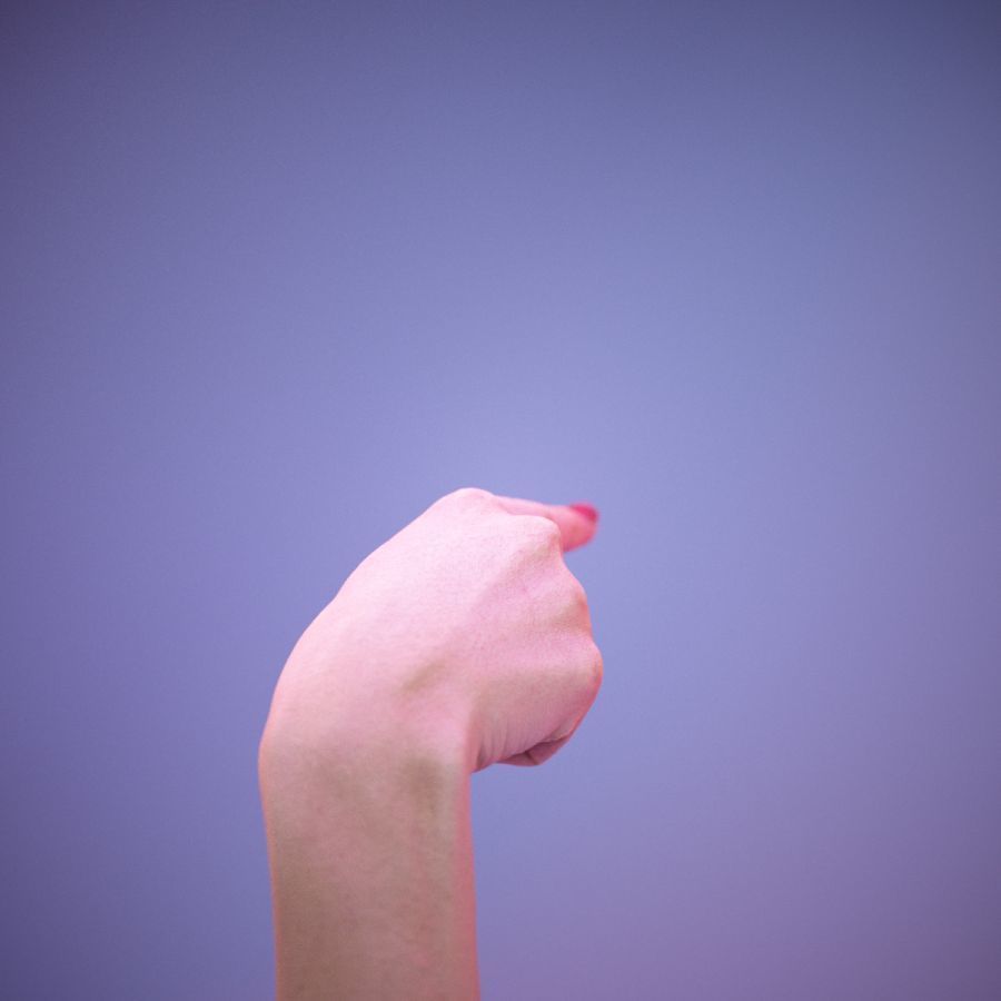 Sign Alphabet G 3D model_8