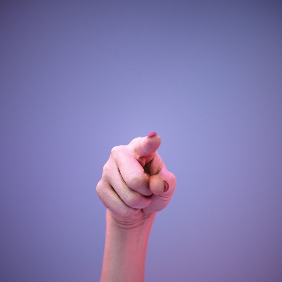 Sign Alphabet G 3D model_3